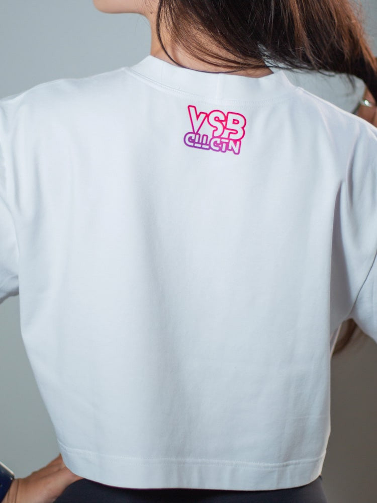 Dámsky croptop VSB RAINBOW biela