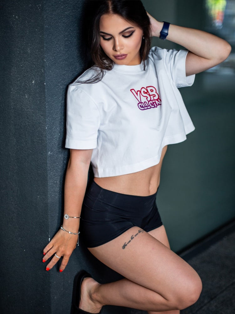 Dámsky croptop VSB RAINBOW biela