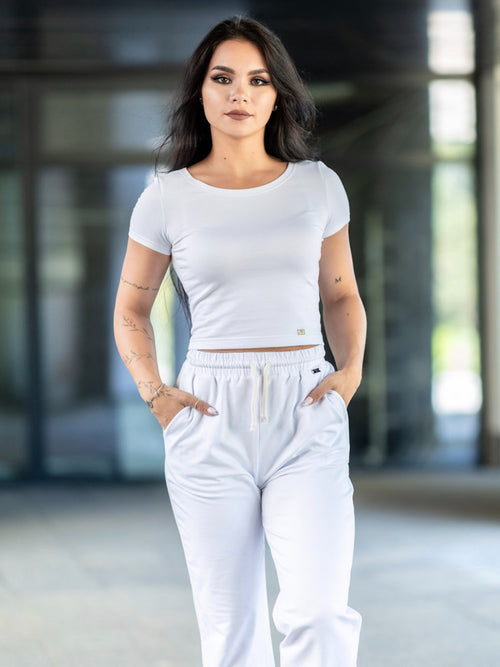 Crop-top v nádhernej bielej farbe VSB PATTY