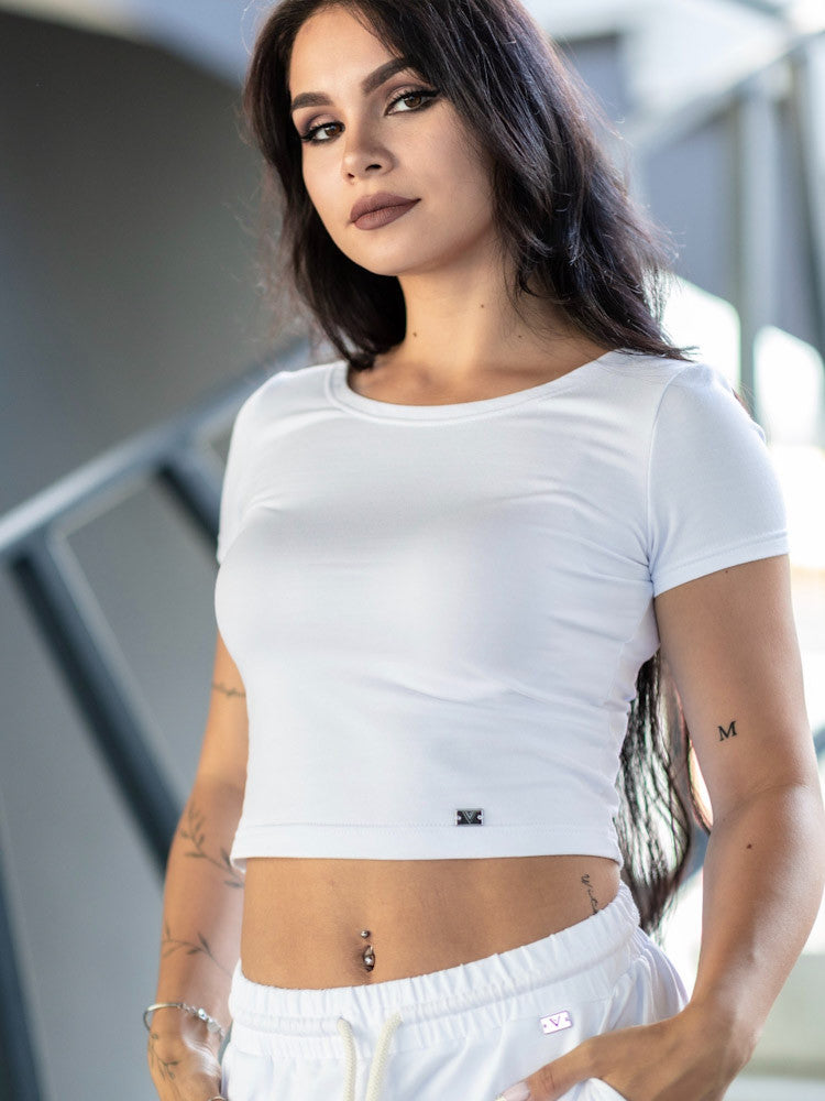 Crop-top v nádhernej bielej farbe VSB PATTY