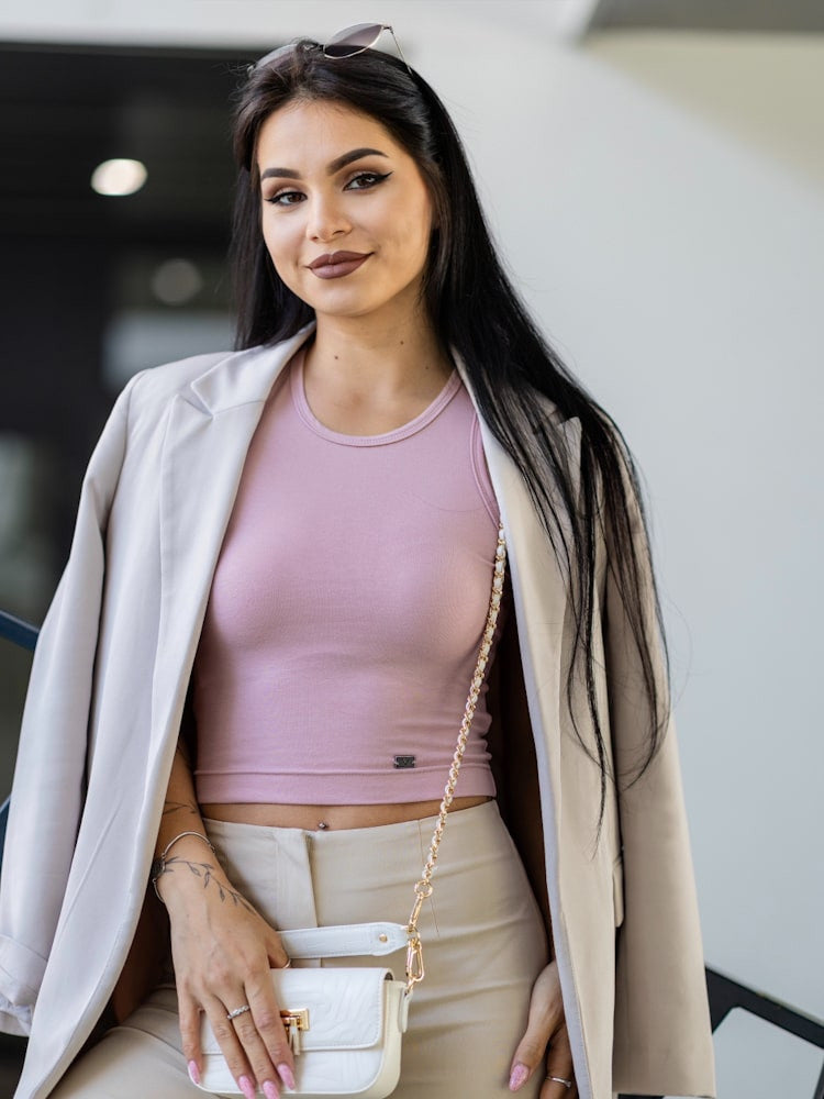 Dámsky croptop VSB LOLLY powder pink