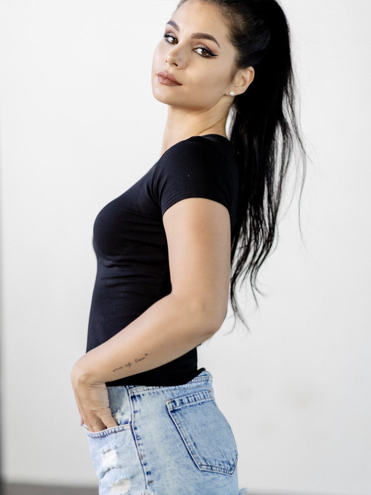 Dámsky krátky VSB LENA CROPTOP čierny