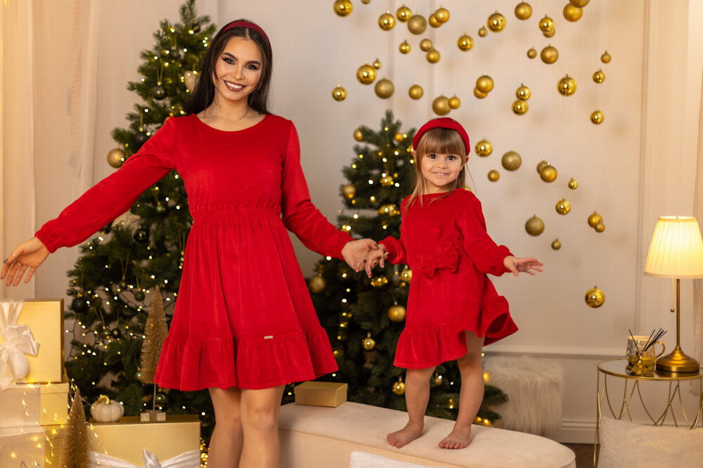Šaty mama a dcéra VSB VELVET RED