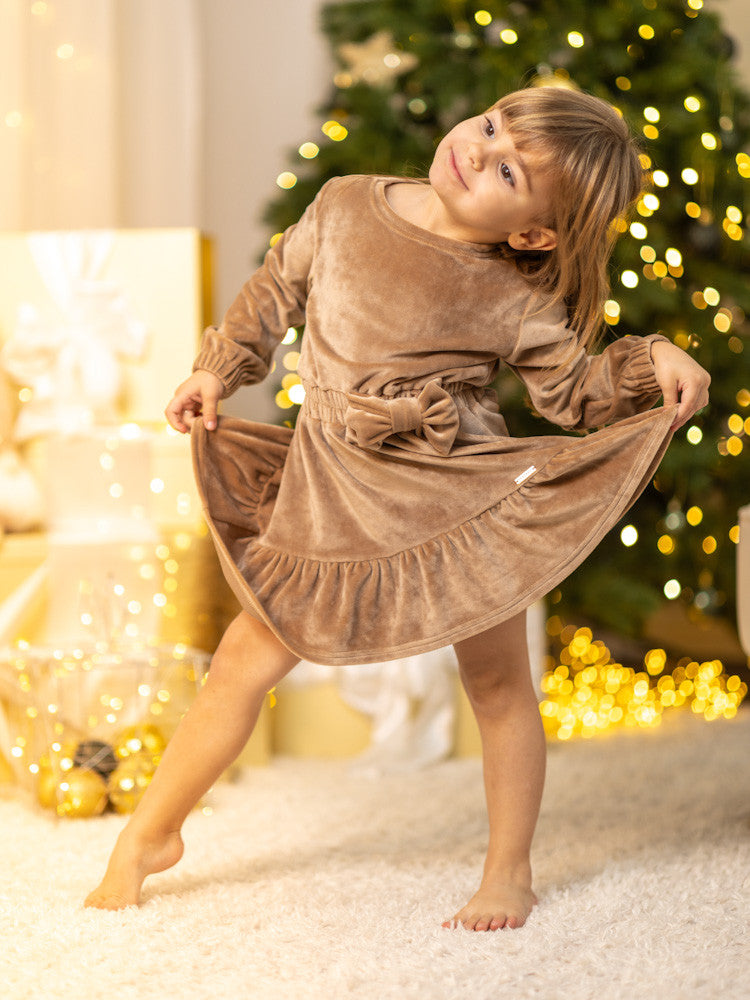 Dievčenské šaty VSB VELVET GOLD