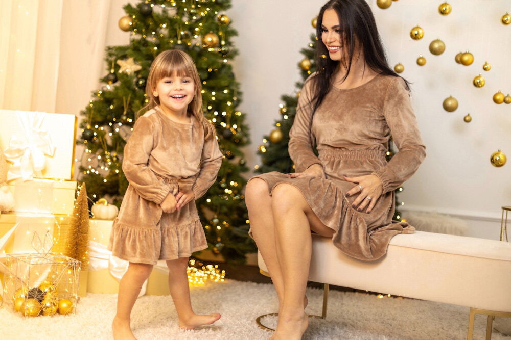 Šaty mama a dcéra VSB VELVET GOLD