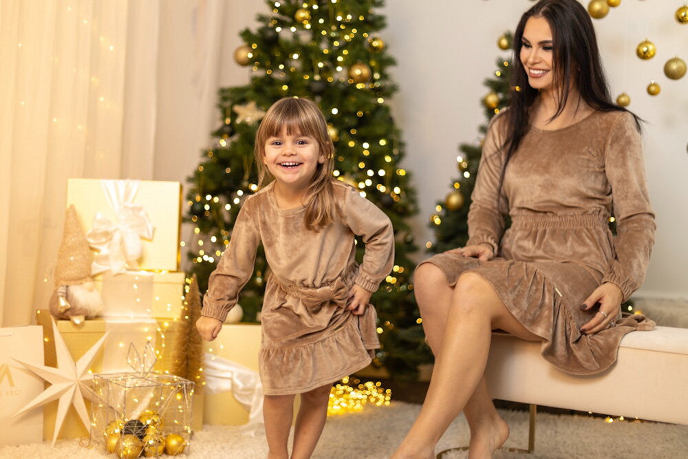 Šaty mama a dcéra VSB VELVET GOLD