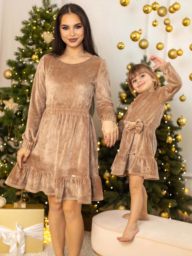 Šaty mama a dcéra VSB VELVET GOLD