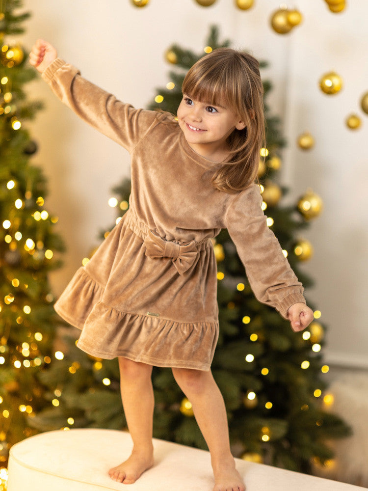 Dievčenské šaty VSB VELVET GOLD