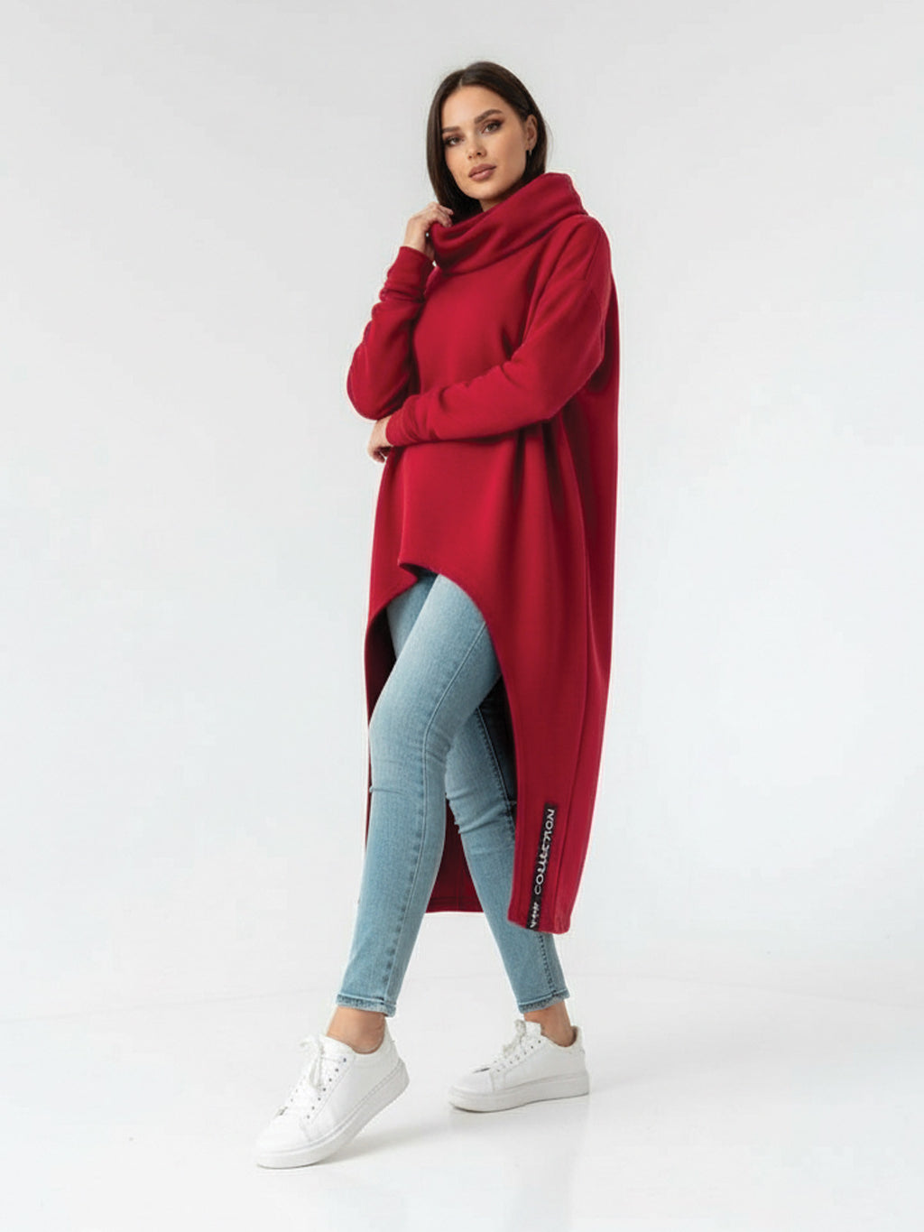 Luxusné dámske pončo VSB Collection LONG bordo