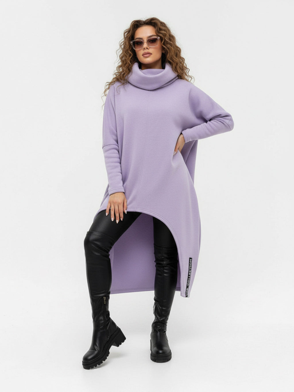 Dámske pončo VSB_collection LONG lila fialová