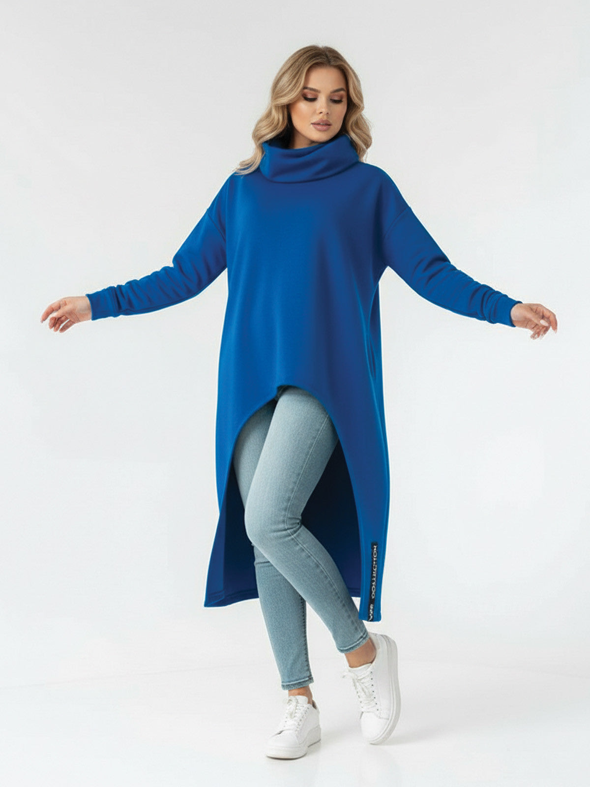 Dámske pončo VSB_COLLECTION LONG blue