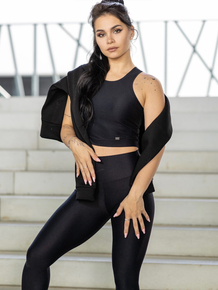 Dámsky croptop VSB SIDESKIN čierny