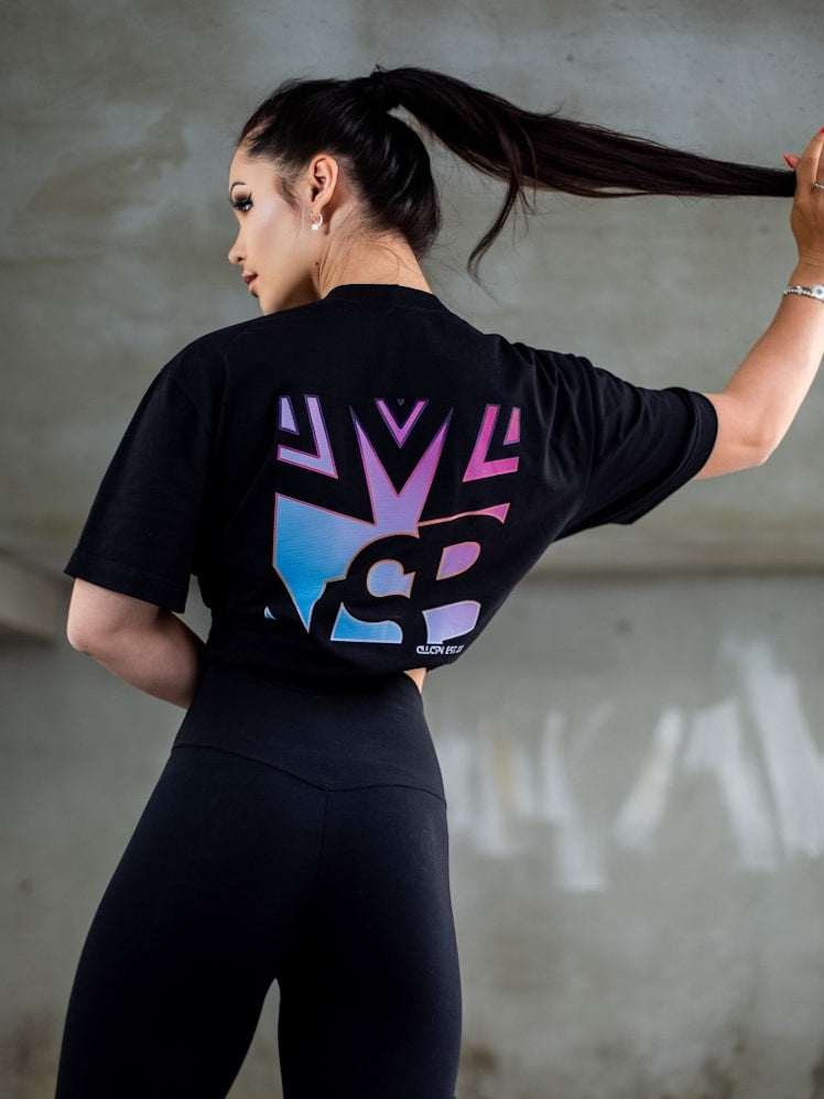 Dámske oversize tričko VSB RAINBOW čierna